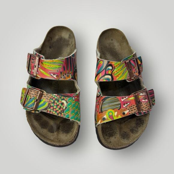 Birkenstock Papillio Dorothy Sandal African Wax Raspberry Slides Size 39 US 8 - Picture 1 of 13